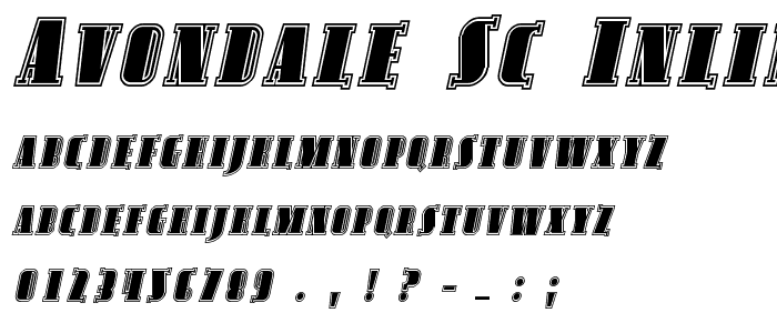 Avondale SC Inline Italic font